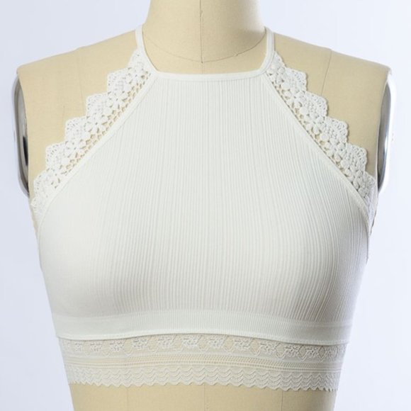 Boho Festival Lace Crochet Crop Top Bralette - Picture 4 of 4